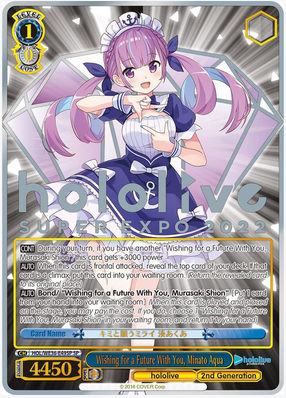 Weiss Schwarz- Hololive Production Premium Booster Wishing for a Future With You, Minato Aqua (SP)