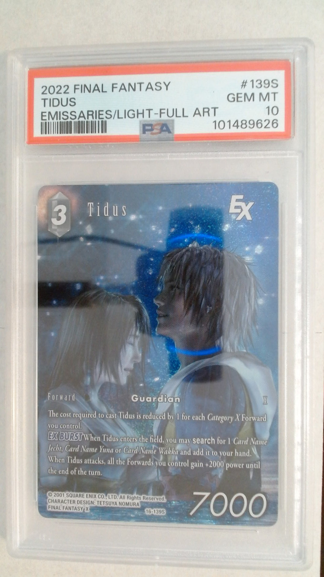Final Fantasy Emissaries of Light - Tidus Full Art Foil PSA 10 #101489626