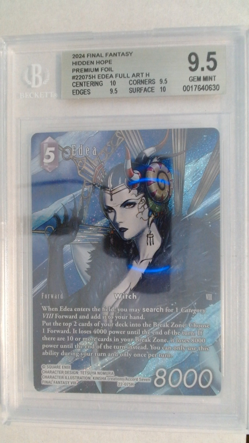 Final Fantasy Hidden Hope - Edea Full Art Foil BGS 9.5 #0017640630