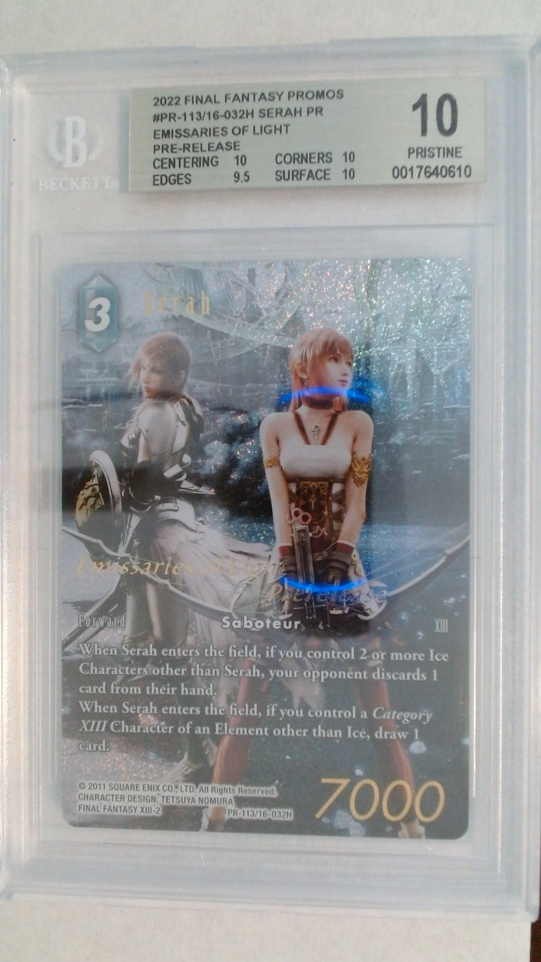 Final Fantasy Emissaries of Light - Serah Promo Foil BGS 10 #0017640610