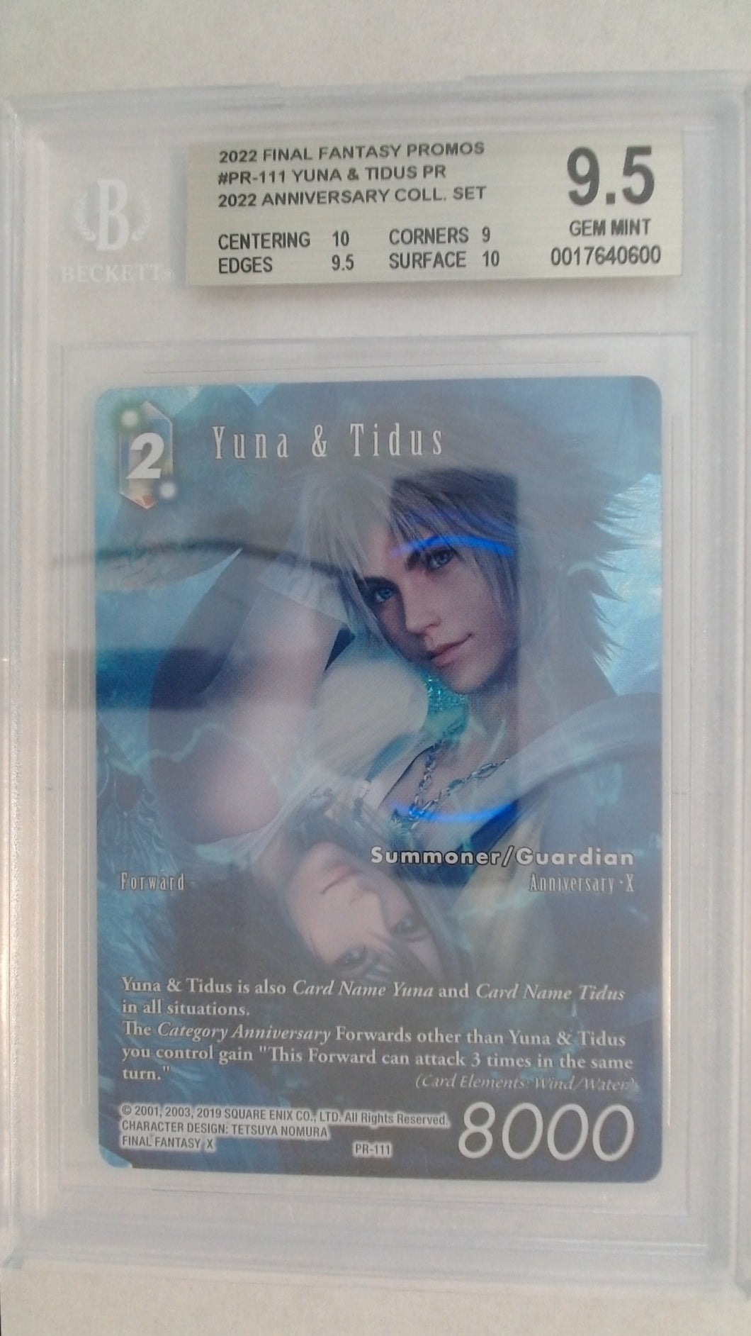 Final Fantasy TCG - Yuna & Tidus Foil BGS 9.5 #0017640600