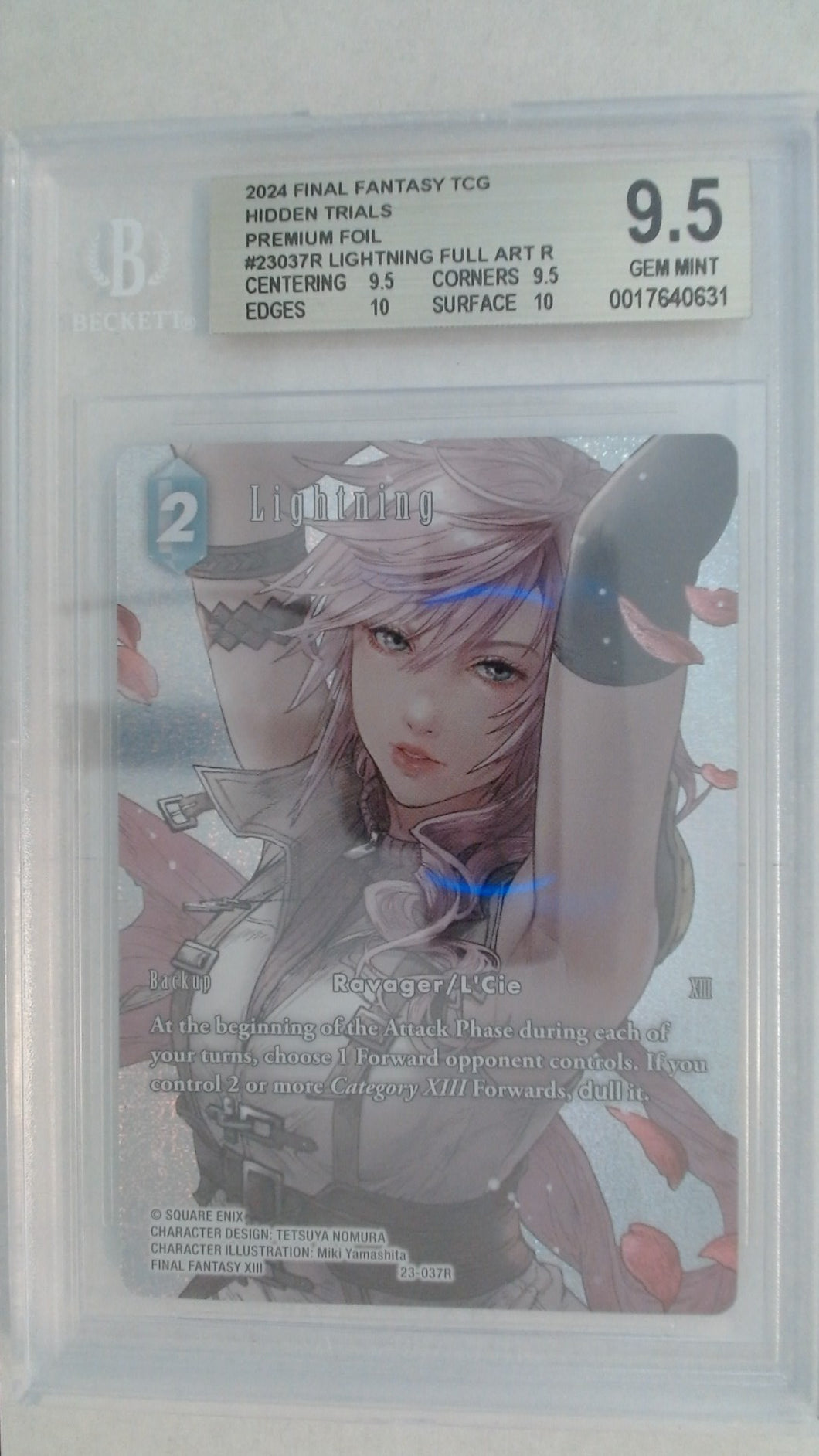Final Fantasy TCG - Lightning Full Art Foil BGS 9.5 #0017640631