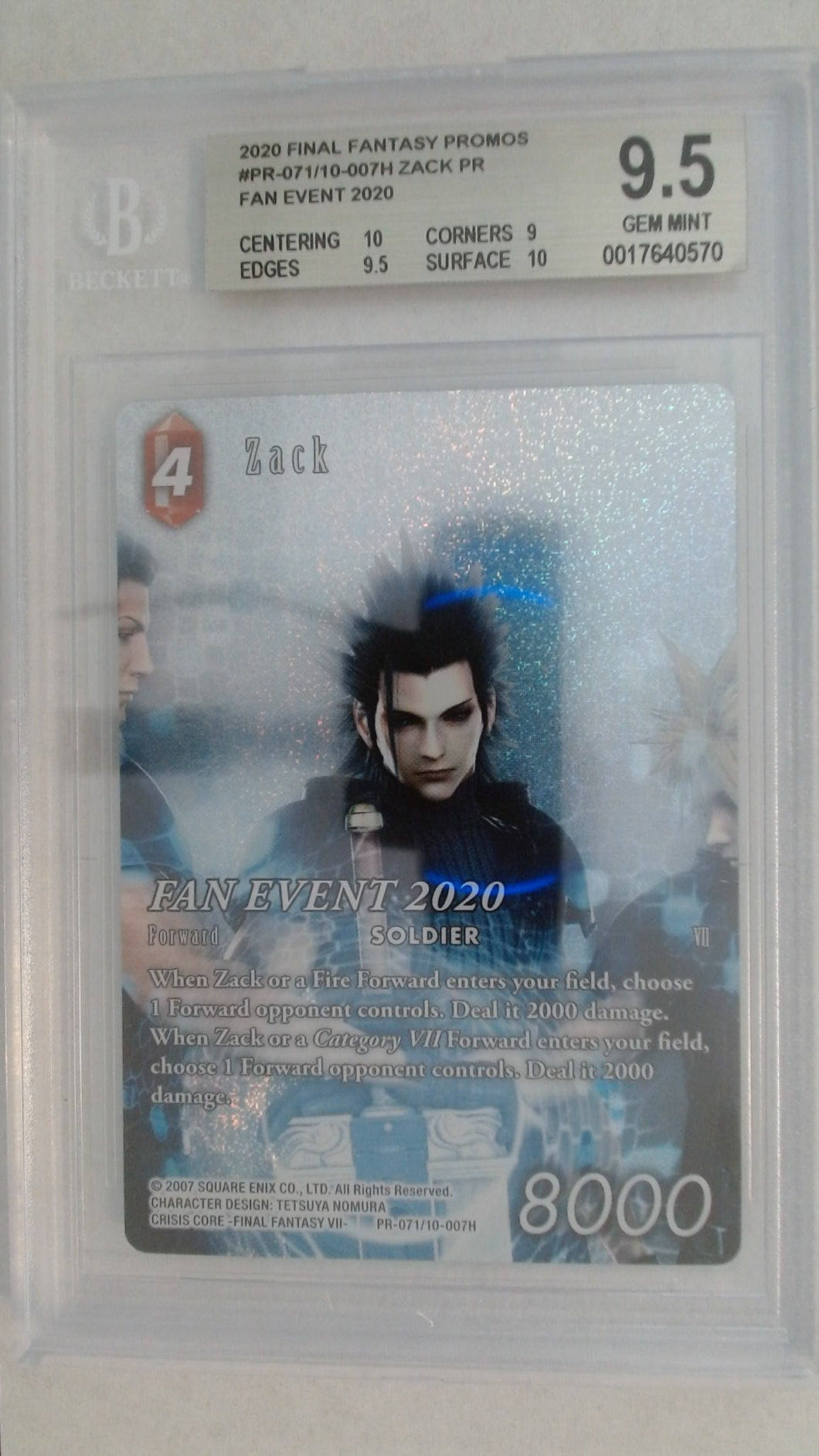 Final Fantasy Promo Zack Foil BGS 9.5 #0017640570