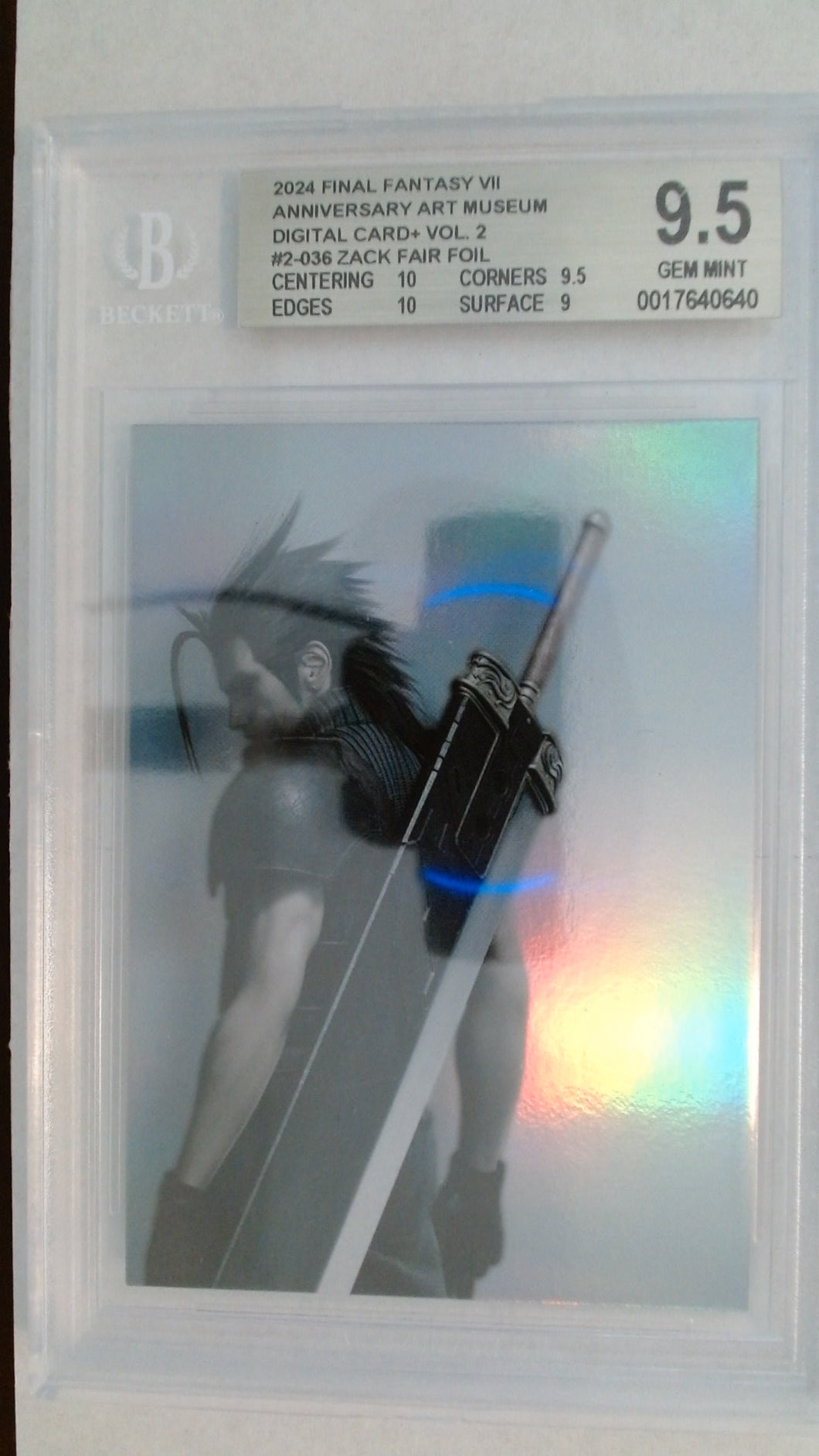 Final Fantasy Art Museum Vol.2 Zack Fair Foil BGS 9.5