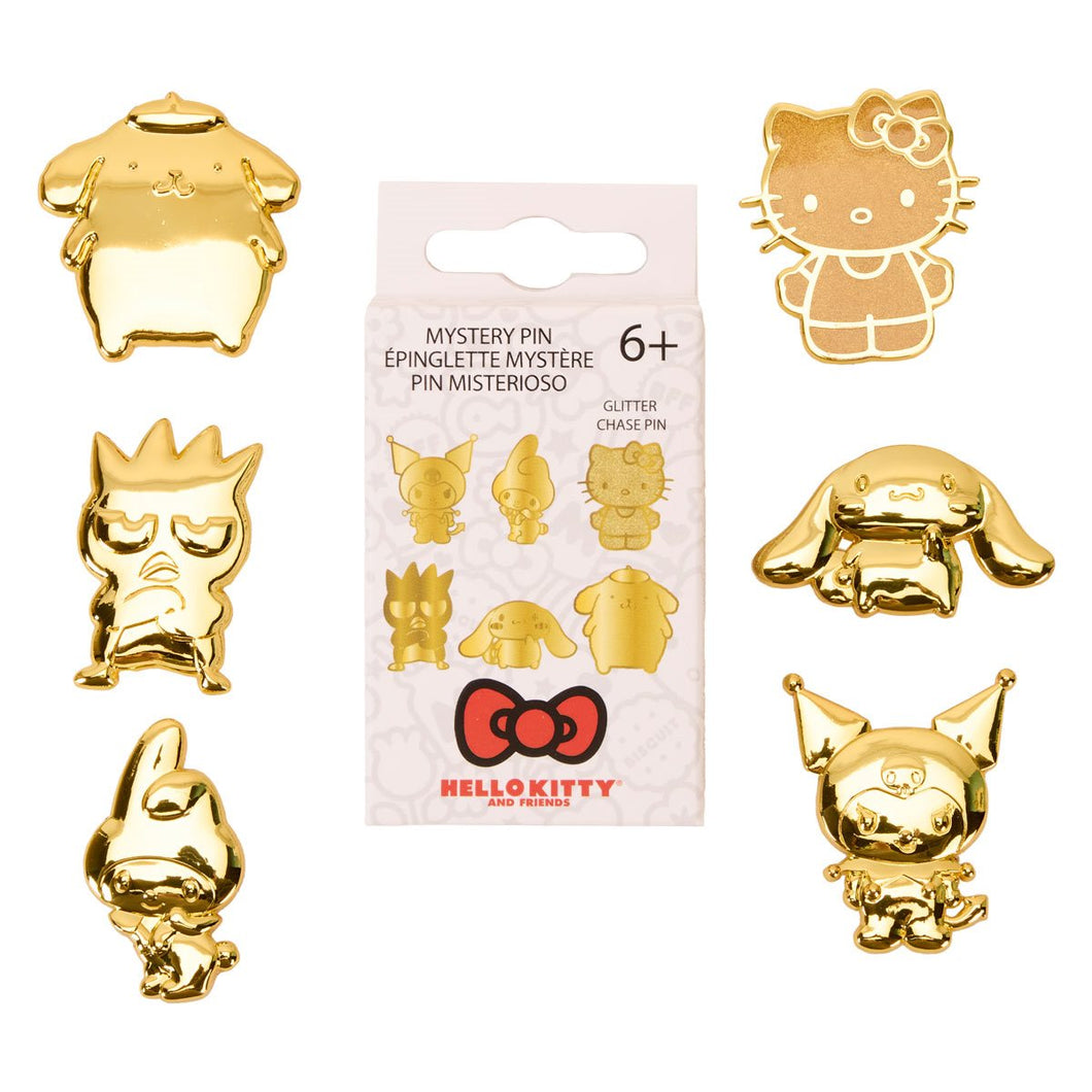 Hello Kitty 50th Anniversary Gold Mystery Box Pin Random