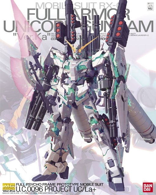Mobile Suit Gundam Unicorn Full Armor Unicorn Gundam Version Ka Master Grade 1:100 Scale Model Kit