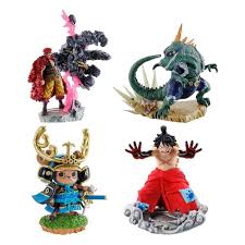 One Piece Wanokuni Logbox Re Birth Vol. 2 Petitrama Mini-Figure 4-Pack Display